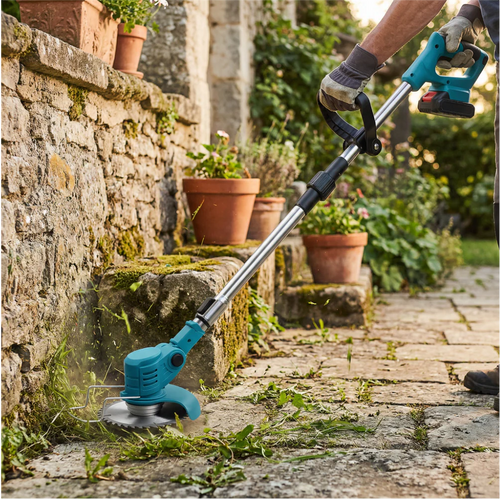 D95 PRO Débroussailleuse Électrique Portable | Débroussailleuse à Batterie Portatif | Coupe-Bordures Sans Fil pour Jardin et Pelouse