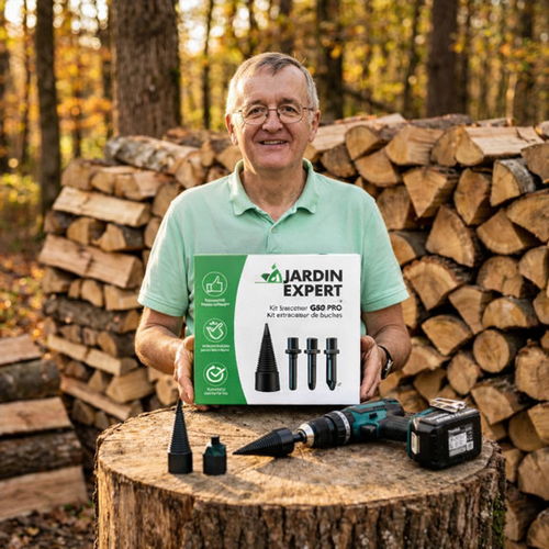 Foret fendeur de bois et de bûches pour visseuse perceuse | Cône fendeur en titane