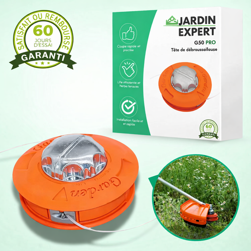 G50 PRO Tête de Débroussailleuse Ultra-Résistante – Coupe Nette et Rapide pour Entretien de Jardin