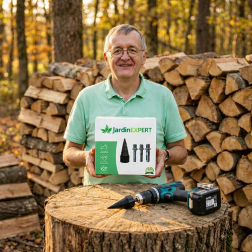 Foret fendeur de bois et de bûches pour visseuse perceuse | Cône fendeur en titane